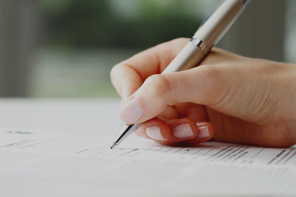 Businesswomen working with documents sign up contract